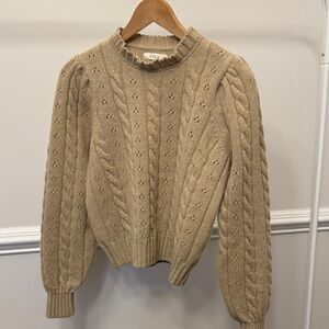 DOEN Appoline Cashmere Wool
Cable Knit Sweater size S